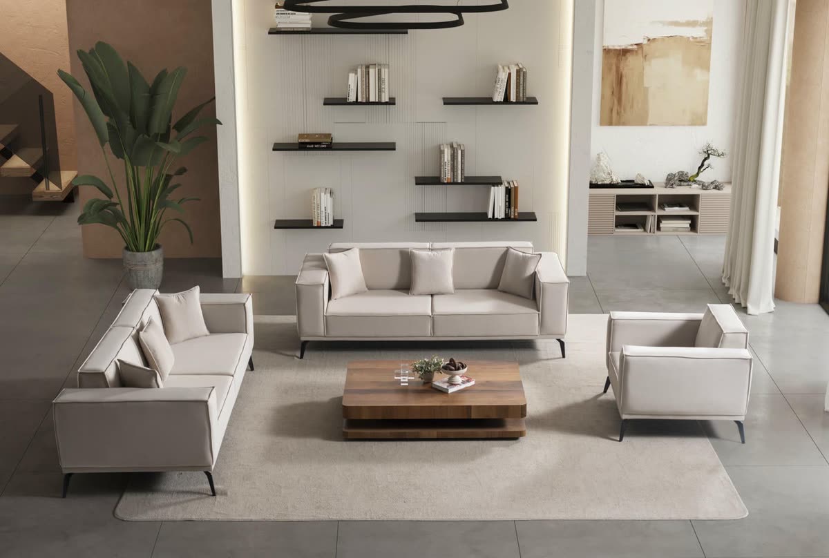 Helles Wohnzimmer mit einer DYS Design Kollektion